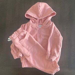 Baby Girl Dusty Pink Track Suit 6-9M